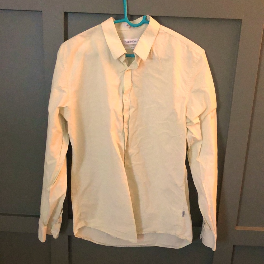 Med green Calvin Klein slimfit casual button down